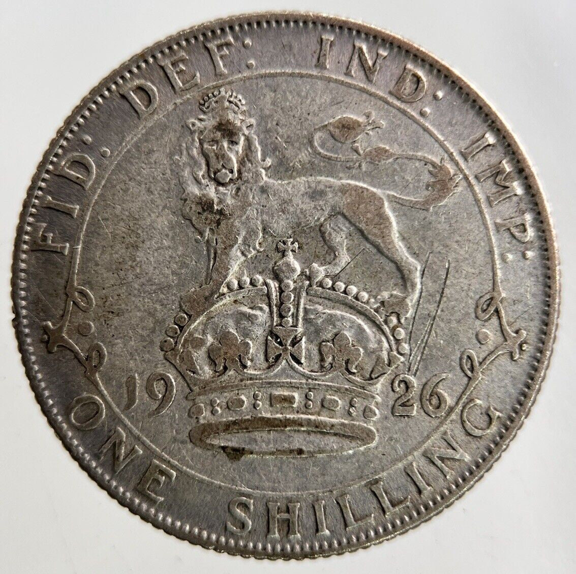 1926 George V Shilling Silver Coin | Fine Collectable Grade