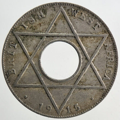 1915 West Africa One Tenth Of A Penny 1/10 Coin | Fine Collectable Grade
