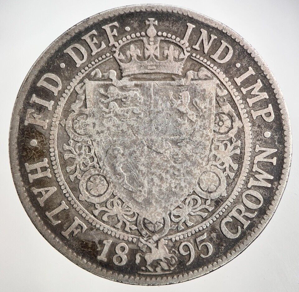 1895 Victoria Half - Crown Silver Coin | Collectable Grade