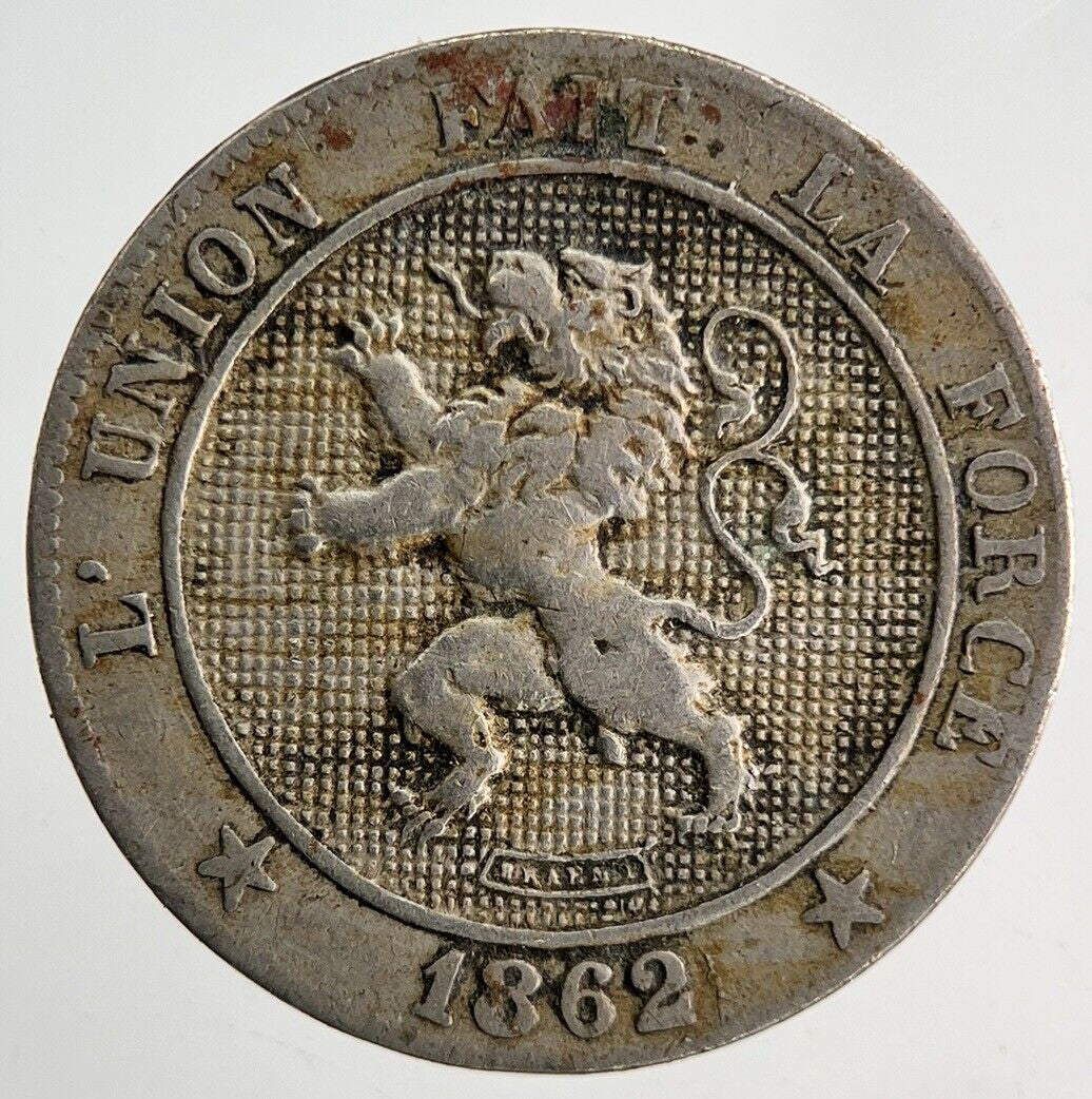 1862 Belgium 5 Centimes Coin | Fine Collectable Grade