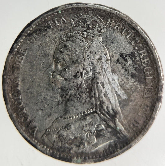 1889 Victoria Sixpence Silver Coin | Fine Collectable Grade