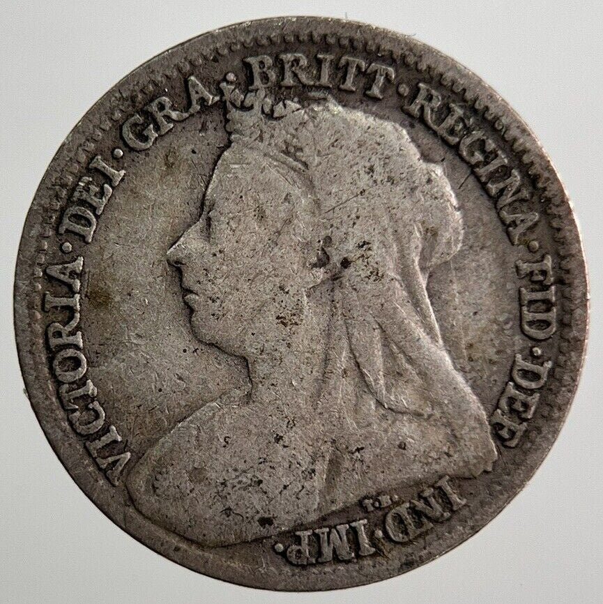 1897 Victoria Threepence Silver Coin | Fine Collectable Grade | a7213