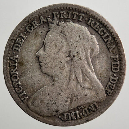 1897 Victoria Threepence Silver Coin | Fine Collectable Grade | a7213