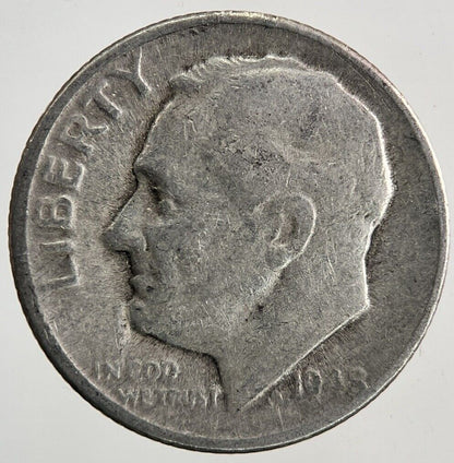 1948 - D US USA Roosevelt Dime Silver Coin | Collectable Grade