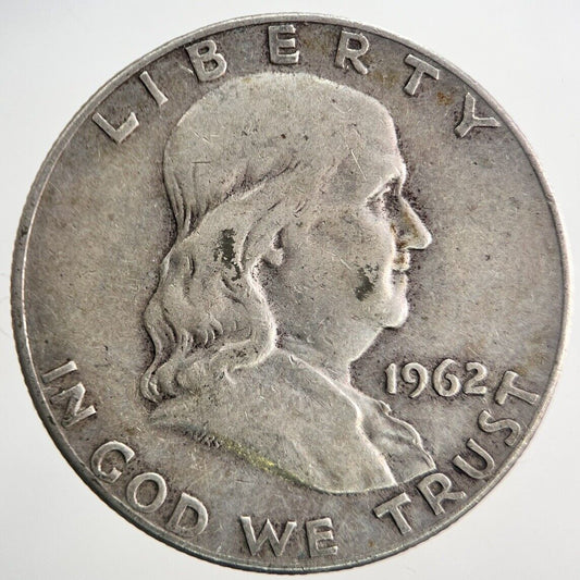 1962 - D US Benjamin Half Dollar Silver Coin | Fine Collectable Grade