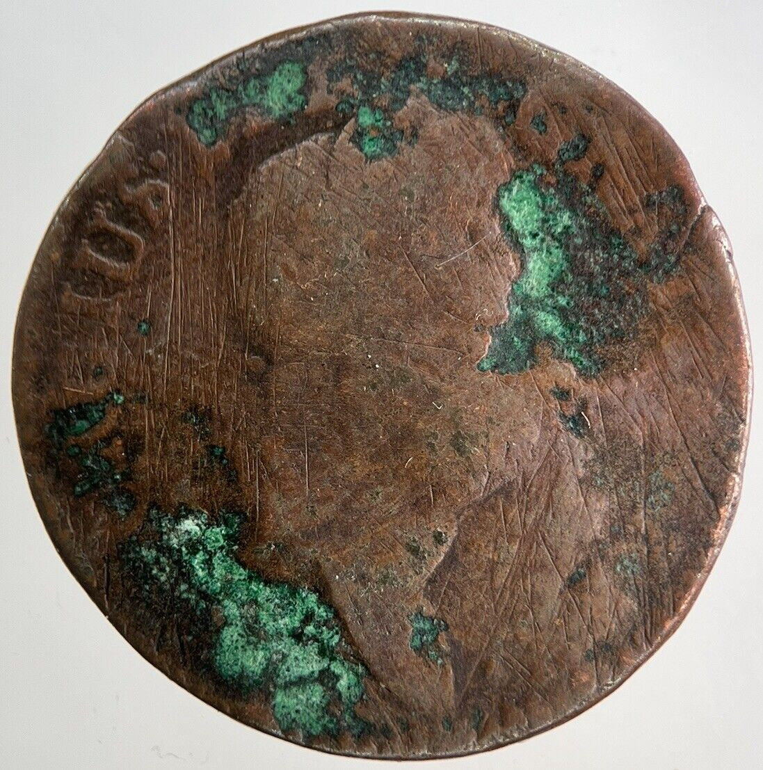 1723 Irish Hibernia Harp Half - Penny Coin | Collectable Grade