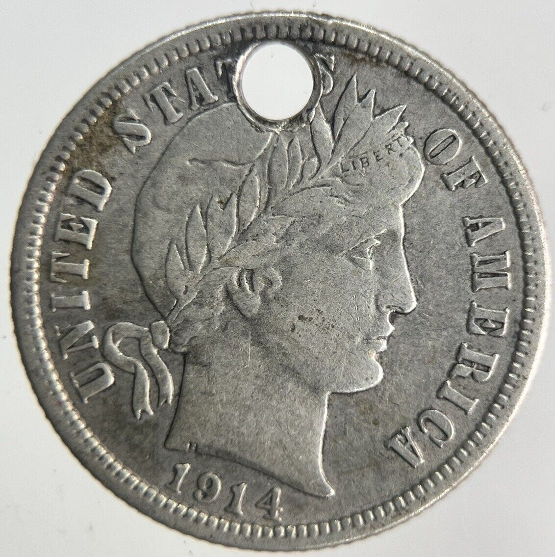 1914 US USA Barber Dime Silver Coin | Fine Collectable Grade