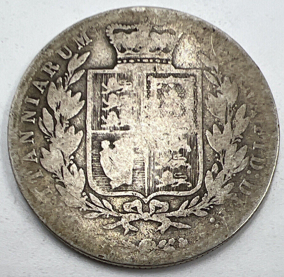 1876 Victoria Half-Crown | British Silver Coin | Worn Grade | a1223