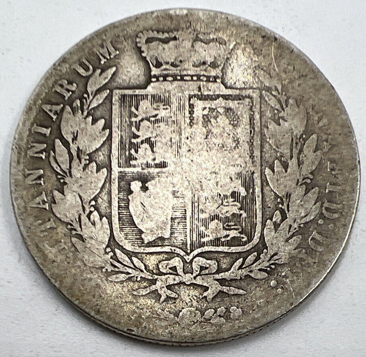 1876 Victoria Half-Crown | British Silver Coin | Worn Grade | a1223