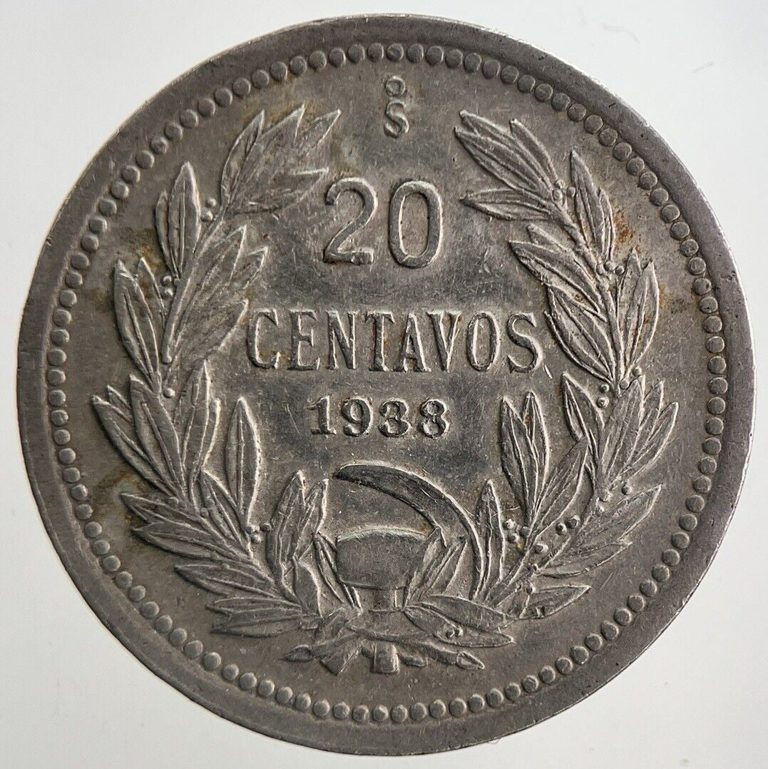 1938 Chile 20 Centavos Coin | Very High Grade | a5558