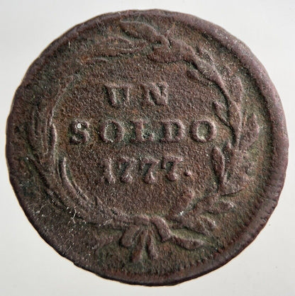 1777 - S Italy 1 One Soldo Coin | Collectable Grade