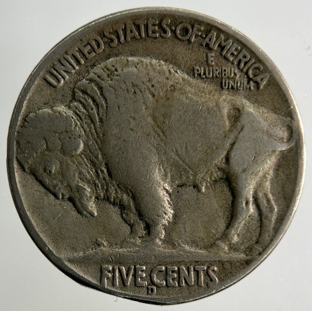 1936 - D US USA Buffalo Nickel Coin | Fine Collectable Grade