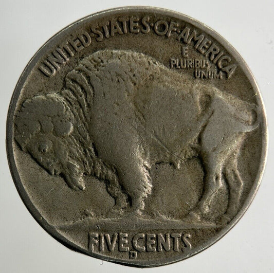 1936 - D US USA Buffalo Nickel Coin | Fine Collectable Grade
