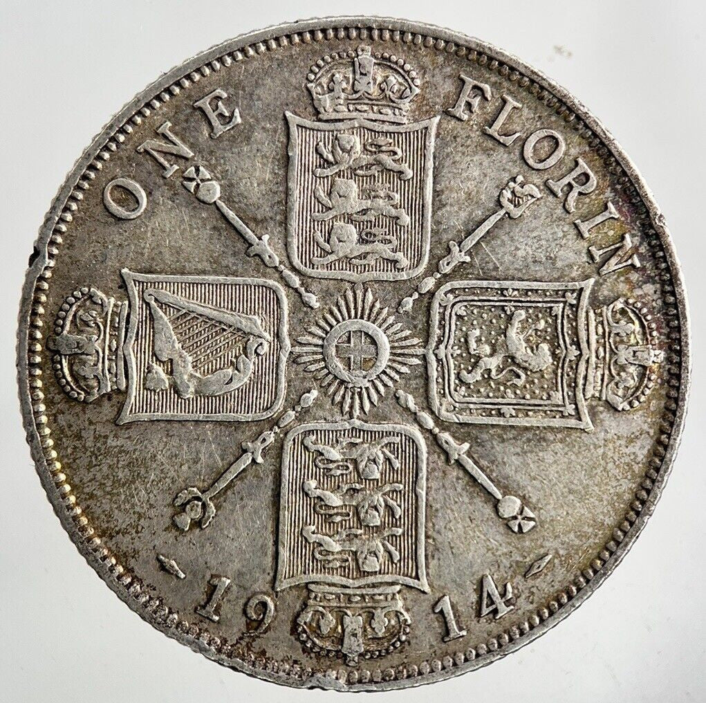 1914 George V Florin Silver Coin | Very High Grade