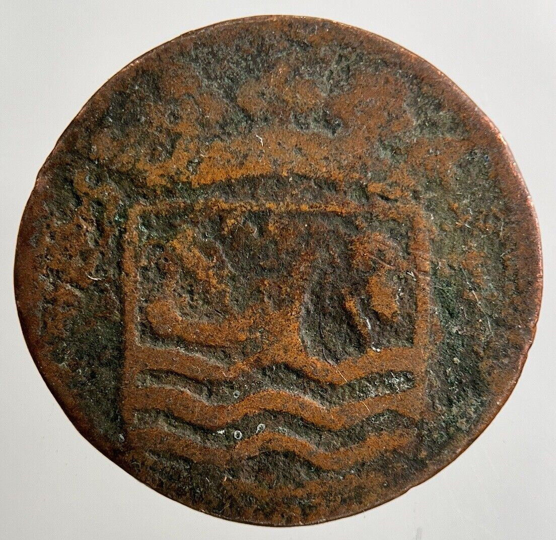 1735 Netherlands East Indies 1 Duit Coin | Fine Collectable Grade