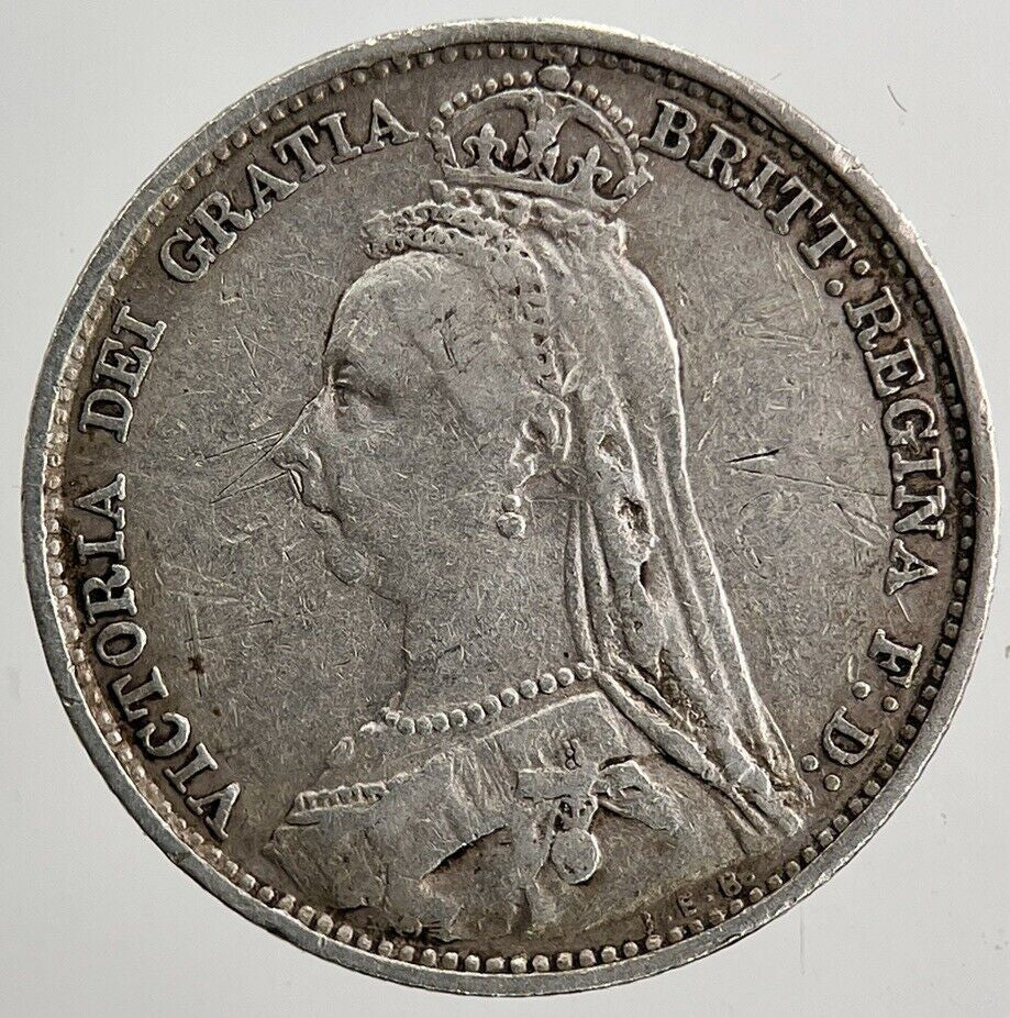 1891 Victoria Sixpence Silver Coin | Fine Collectable Grade | a5008