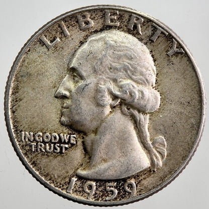 1959 - D US USA Quarter Dollar Silver Coin | Very High Grade | a7943