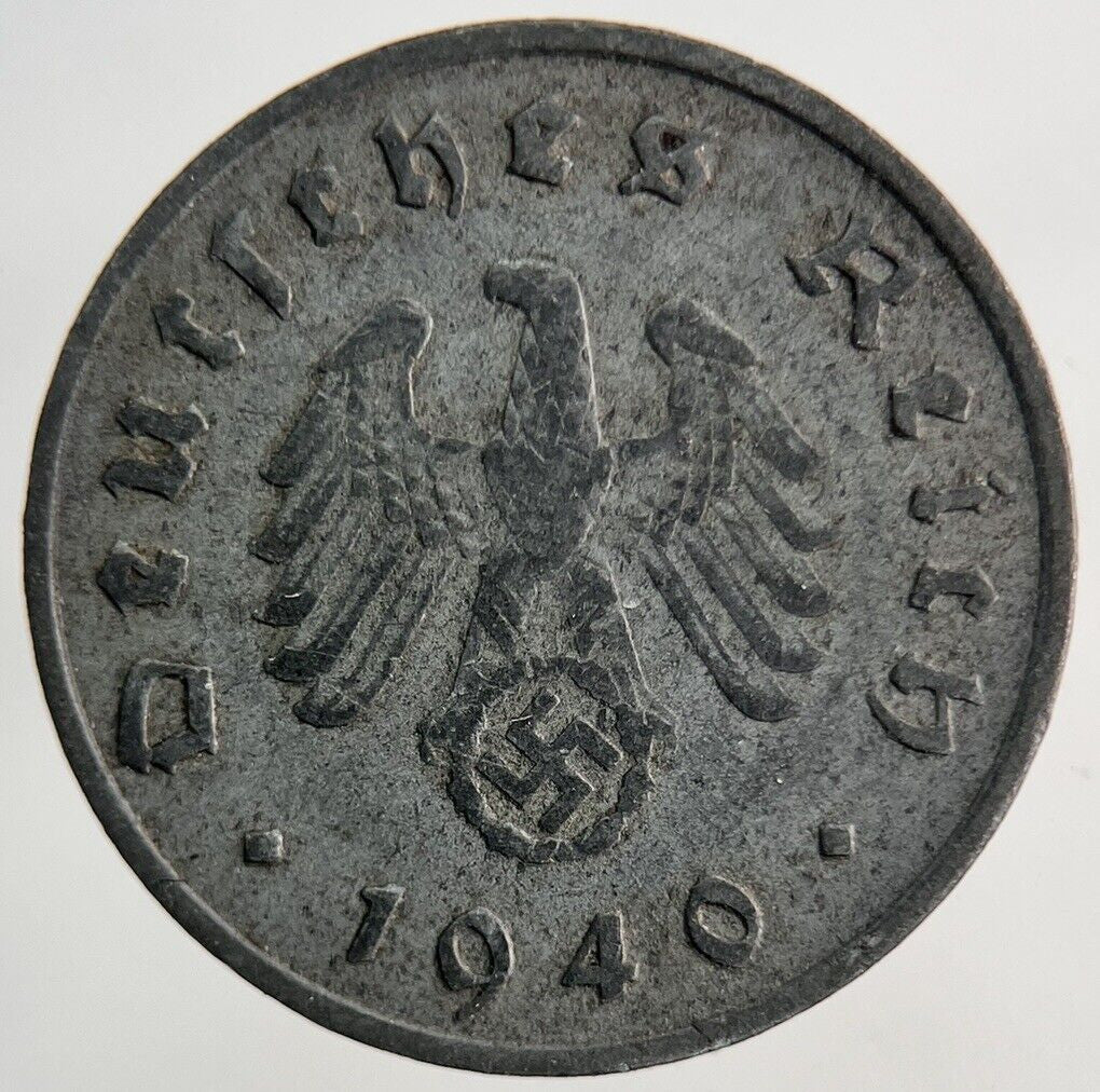 1940 Germany Nazi 10 Pfennig Coin | Fine Collectable Grade