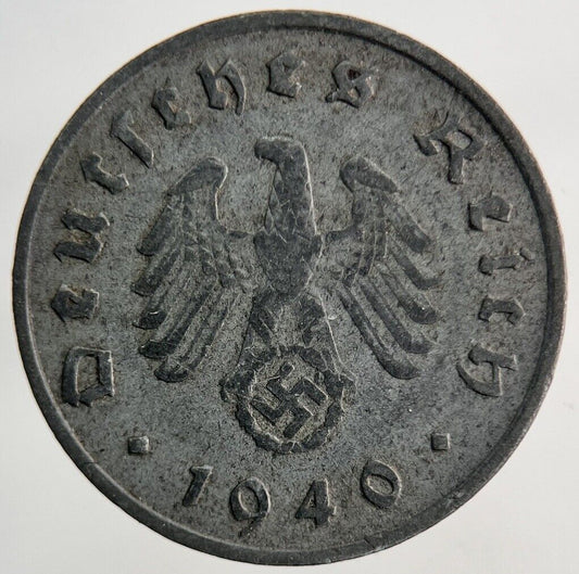 1940 Germany Nazi 10 Pfennig Coin | Fine Collectable Grade