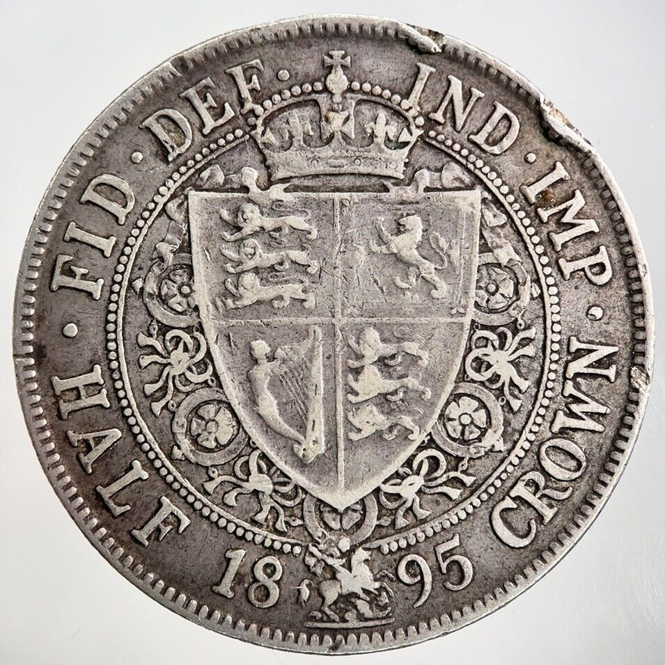1895 Victoria Half - Crown Silver Coin | Fine Collectable Grade