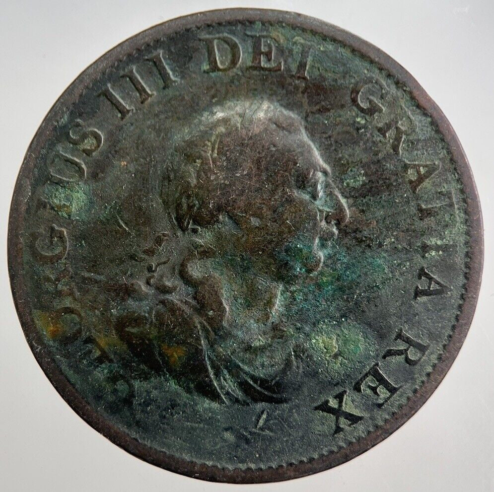 1799 George 3rd III Half - Penny British Coin | Collectable Grade | a8040
