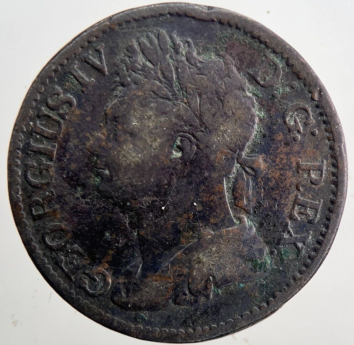 1822 Irish Hibernia Half - Penny Coin | Fine Collectable Grade | a6048
