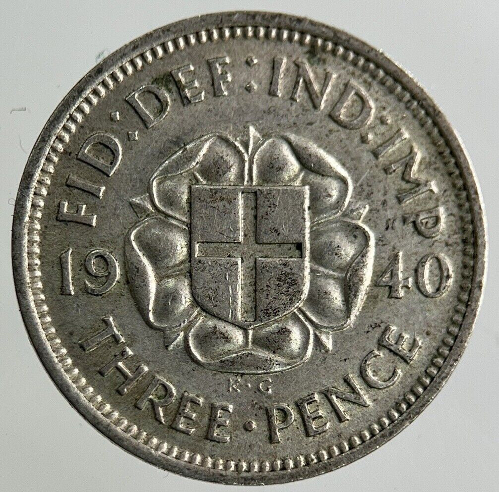 1940 George VI Threepence Silver Coin | Fine Collectable Grade