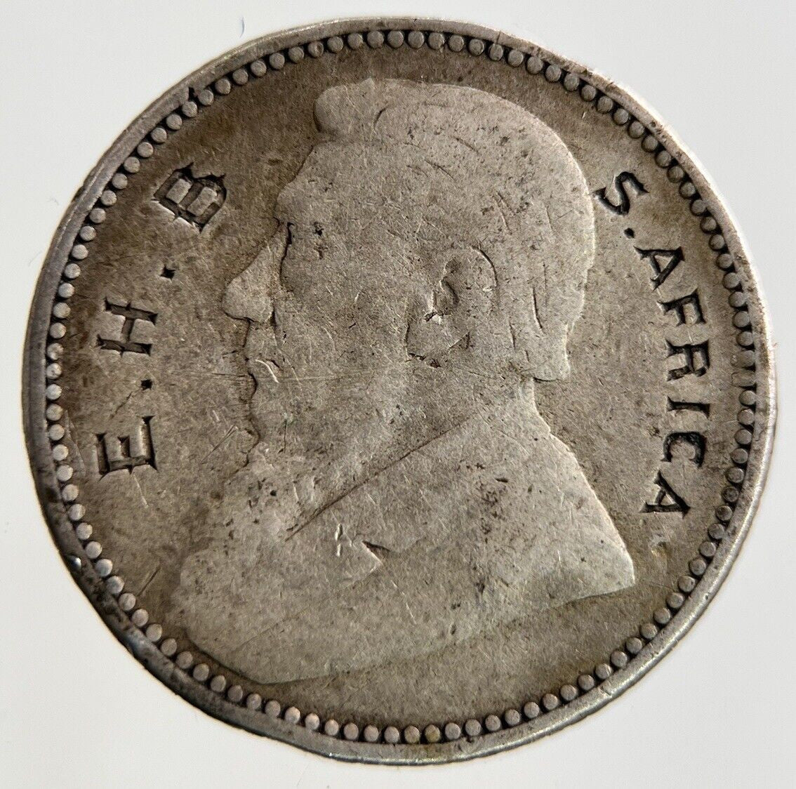 1892 South Africa Engraved Sixpence Silver Coin | Collectable Grade