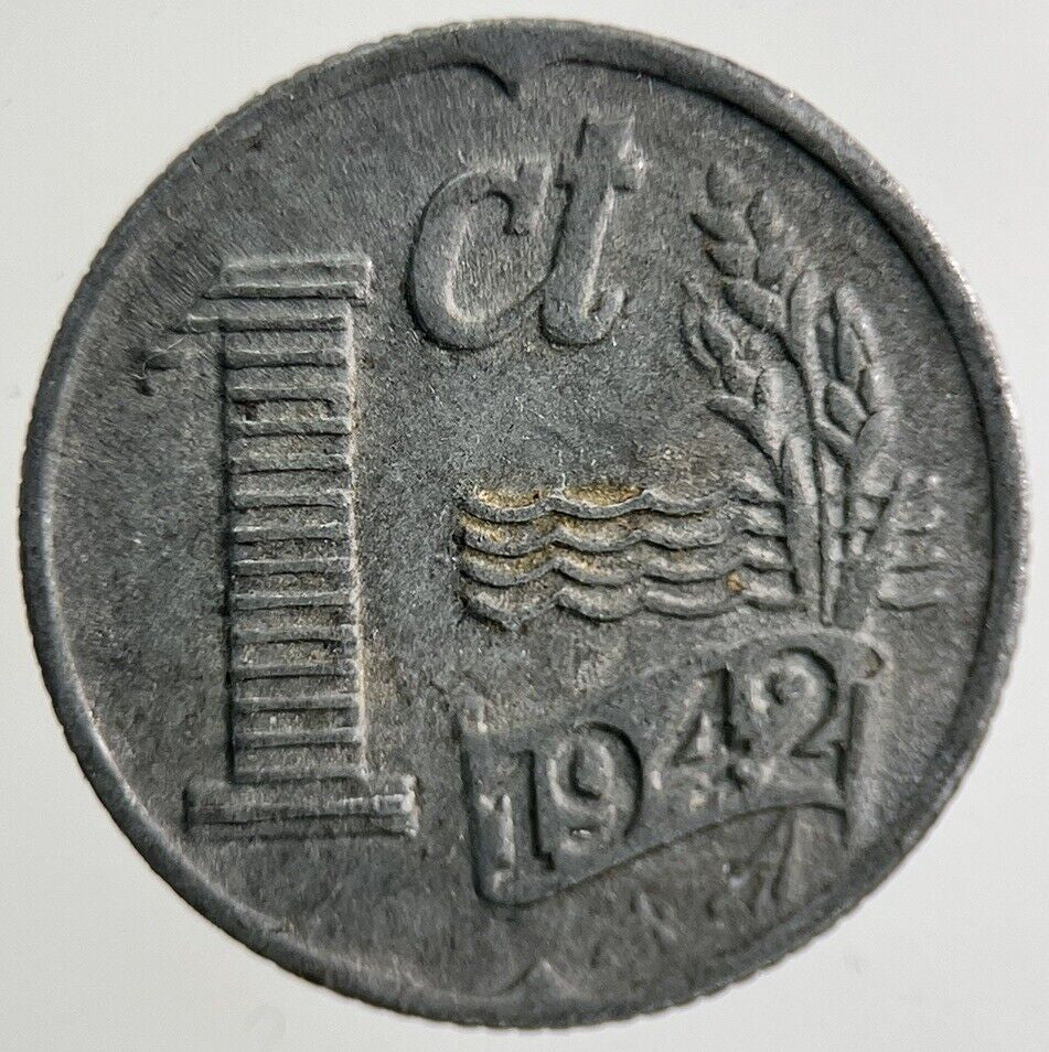 1942 Netherlands 1 Cent Coin | Fine Collectable Grade