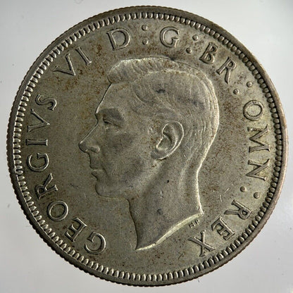 1944 George VI Half - Crown Silver Coin | Fine Collectable Grade