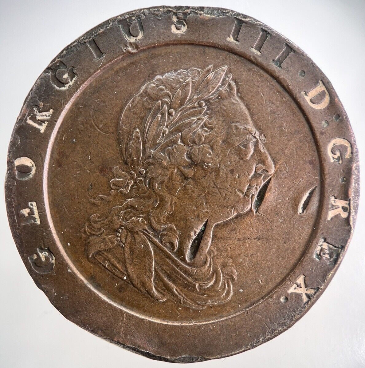 1797 George III Cartwheel Two - Pence Coin | Very Fine Grade | a3889