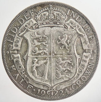 1924 George V Half - Crown Silver Coin | Fine Collectable Grade | a6320