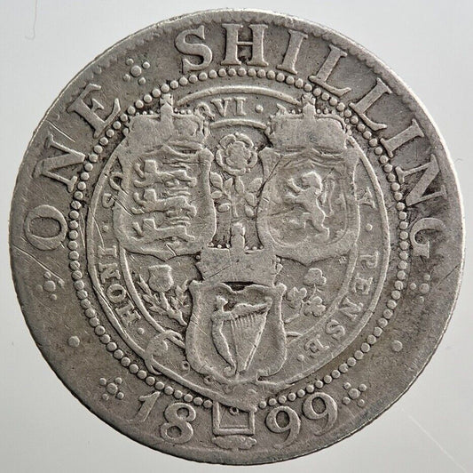 1899 Victoria Shilling Silver Coin | Collectable Grade | a2355