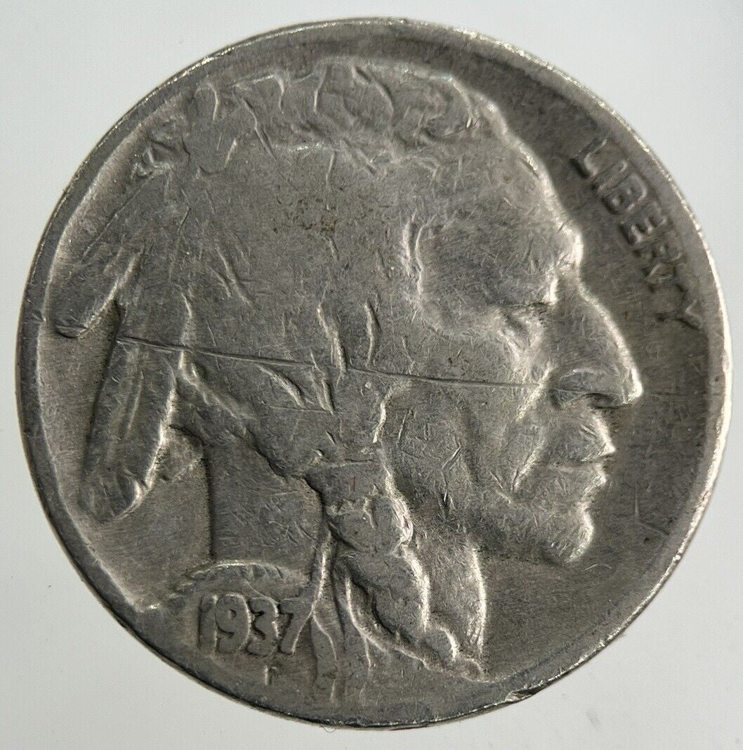 1937 US USA Buffalo Nickel Coin | Fine Collectable Grade