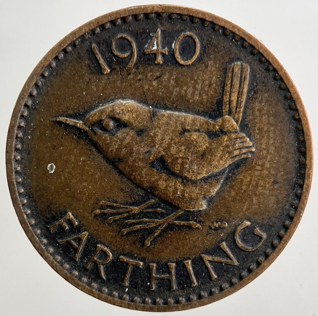1940 George VI Wren Farthing Coin | Collectable Grade
