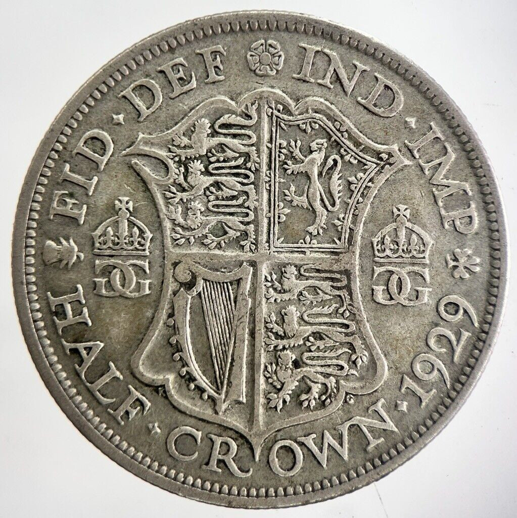 1929 George V Half - Crown Silver Coin | Fine Collectable Grade