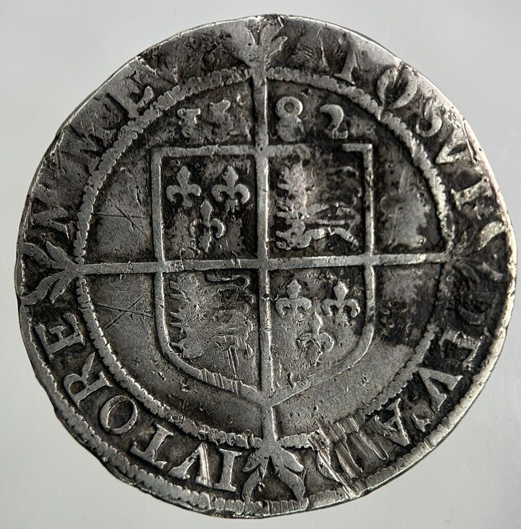 1582 Elizabeth I 1st Sixpence Hammered Silver Coin | Collectable Grade