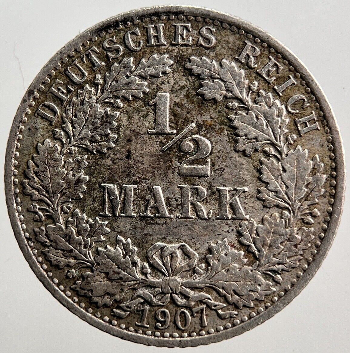 1907 Germany 1/2 Half Mark Silver Coin | Collectable Grade | a3821
