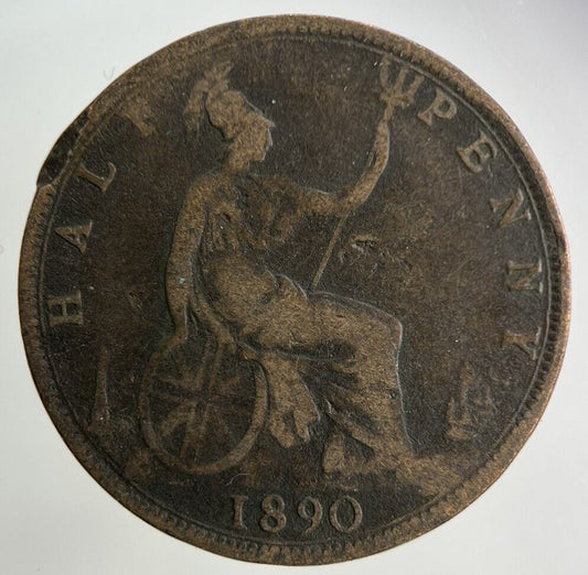 1890 Victoria Half - Penny Coin | Collectable Grade