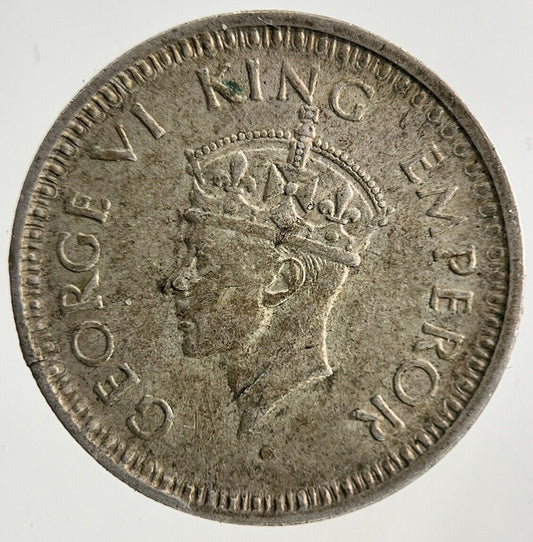 1944 India 1/4 Quarter Rupee Silver Coin | Fine Collectable Grade