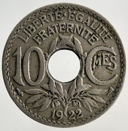1922 France 10 Centimes Coin | Fine Collectable Grade