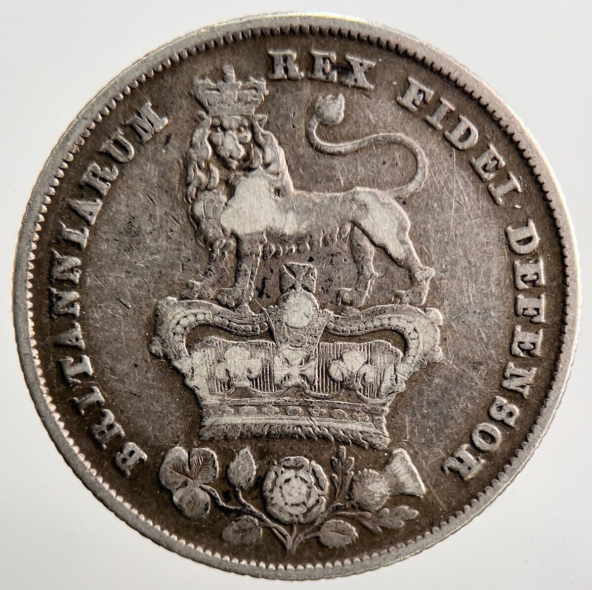 1826 George IV One Shilling Silver Coin | Fine Collectable Grade | a3472