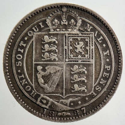1887 Victoria Shilling Silver Coin | Collectable Grade | a1354