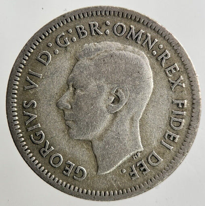 1951 Australia Sixpence Silver Coin | Fine Collectable Grade