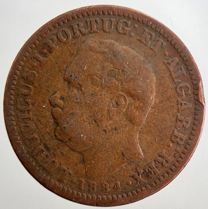 1884 Portugal India 1/4 Quarto De Tanga Coin | Collectable Grade | a8378