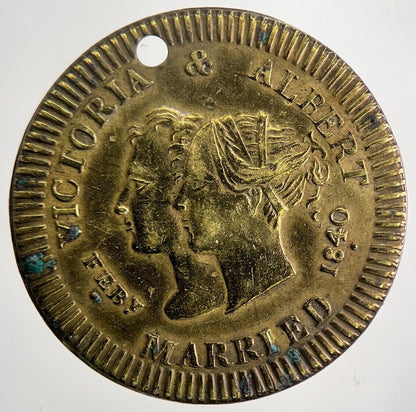 1840 Queen Victoria Coronation & Marriage Medal Coin | Very High Grade | a5538