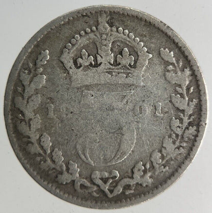 1901 Victoria Threepence Silver Coin | Collectable Grade