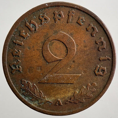 1938 - A Germany Nazi 2 Pfennig Coin | Fine Collectable Grade | a2578