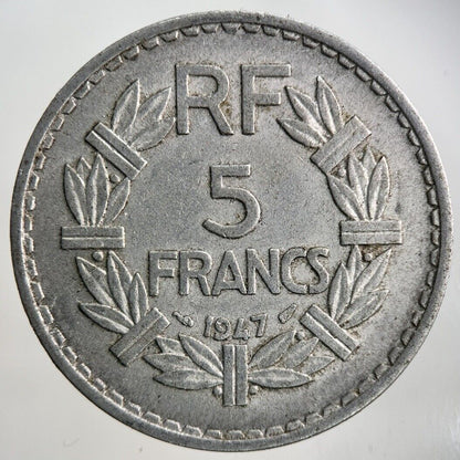 1947 France 5 Franc Coin | Fine Collectable Grade