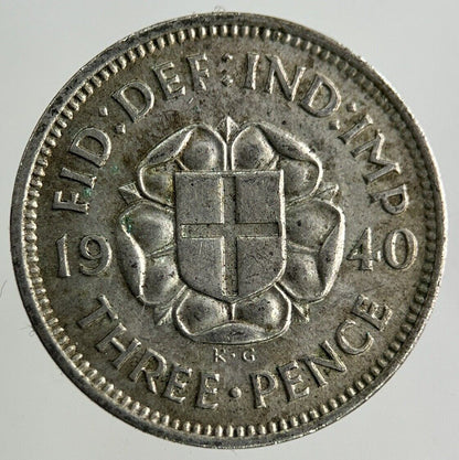 1940 George VI Threepence Silver Coin | Fine Collectable Grade